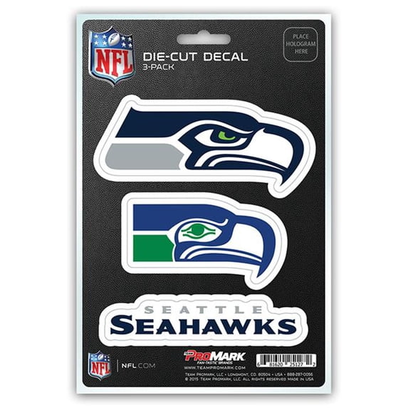 Pro Mark DST3NF27 Seattle Seahawks Decal - Pack of 3