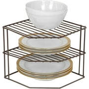 Pro-Mart Industries, Inc Smart Design 3-Tier Kitchen Corner Shelf Rack Bronze