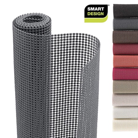 Pro-Mart Industries, Inc Smart Design Classic Grip Shelf Liner - 12 inch x 10 feet Graphite Grey