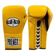 Pro Mex Professional Lace Sparring Boxing Gloves V3.0, 14 oz, Yellow/Black