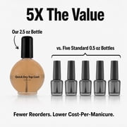 Pro Nail Quick Dry Top Coat - Fast-Drying, Protective Gloss, Long-Lasting Shine - 2.5 oz