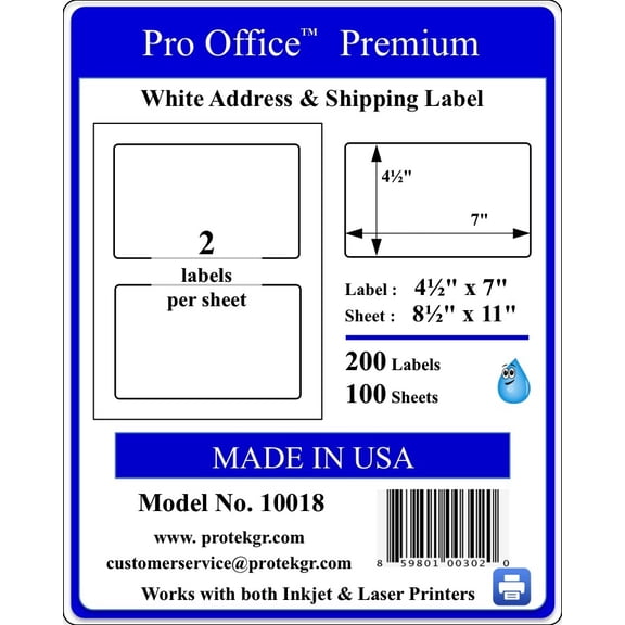 Pro Office 1000 Self Adhesive Shipping Labels Round Corner blank shipping labels