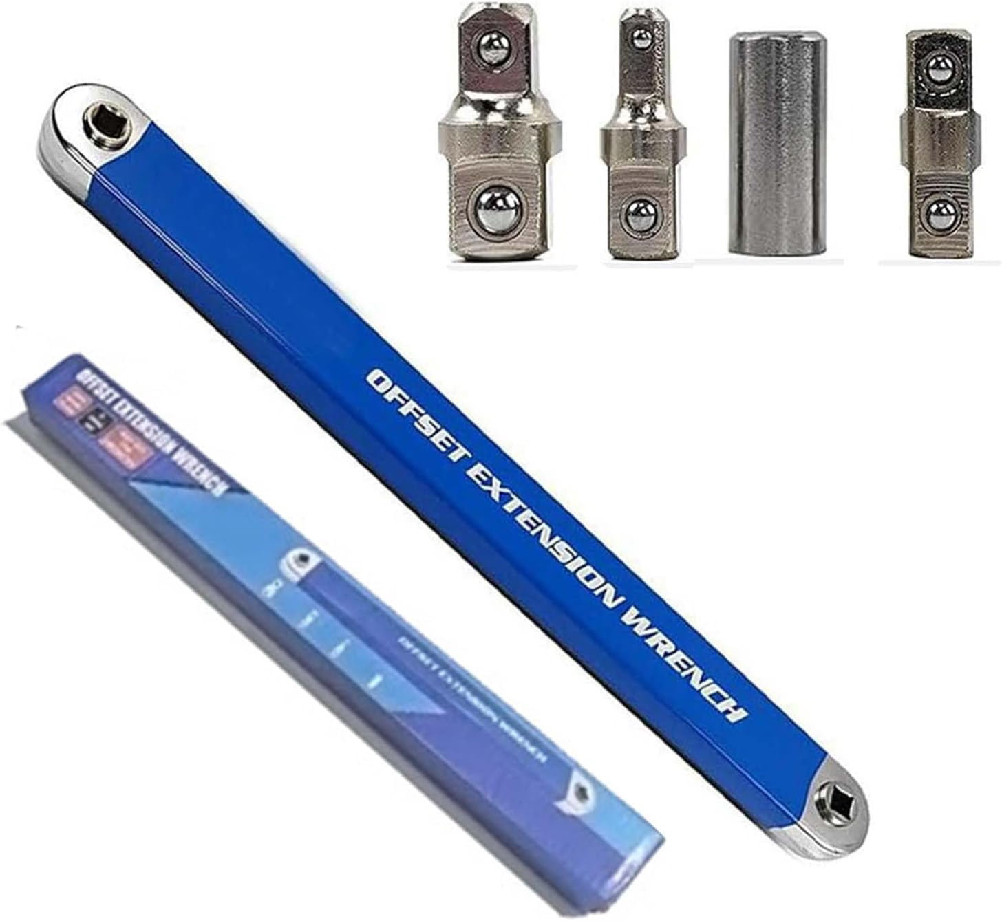 Pro Offset Extension Wrench, Extended Universal Ratchet Wrench High-Carbon Impact Ready Tool for Automotive, Pro Offset Extension Wrench, HVAC & Industrial Machinery