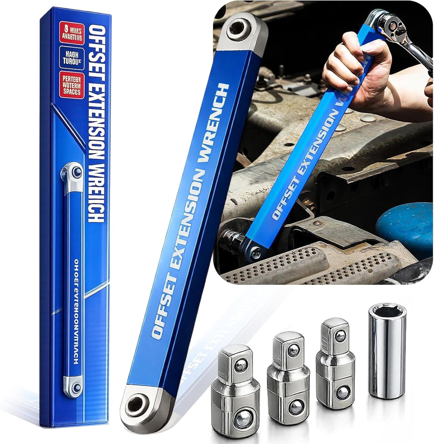 Pro - Offset Extension Wrench Set, 15-Inch Offset Extension Wrench ...