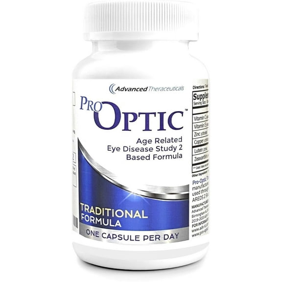 Pro-Optic Traditional Formula (Age Related Eye Disease Study 2 Based), 30 Capsules, 1-Per-Day