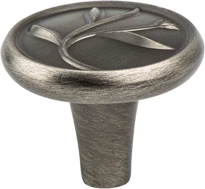 Pro-Pack 2, Artisan Inspired Art Nouveau Knob 1-3/8" Dia Vintage Nickel