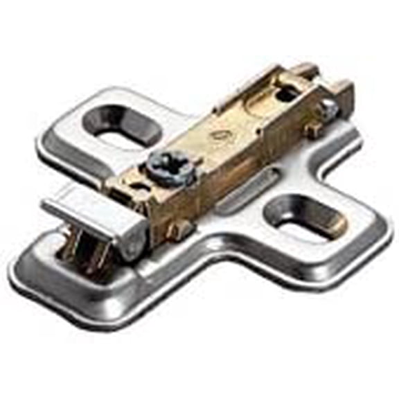 Pro Pack of 20Pcs, Clip-On Hinge Mounting Plates, Stamped Steel, 0Mm, Open Hole