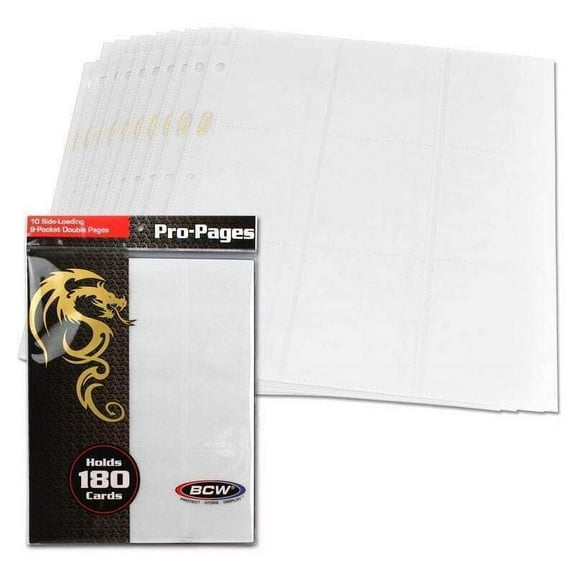 Pro Pages Side Loading 10 Count 18-Pocket Pages (White)