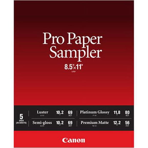 Canon Pro Paper Sampler Pack (8.5 x 11 Inch)
