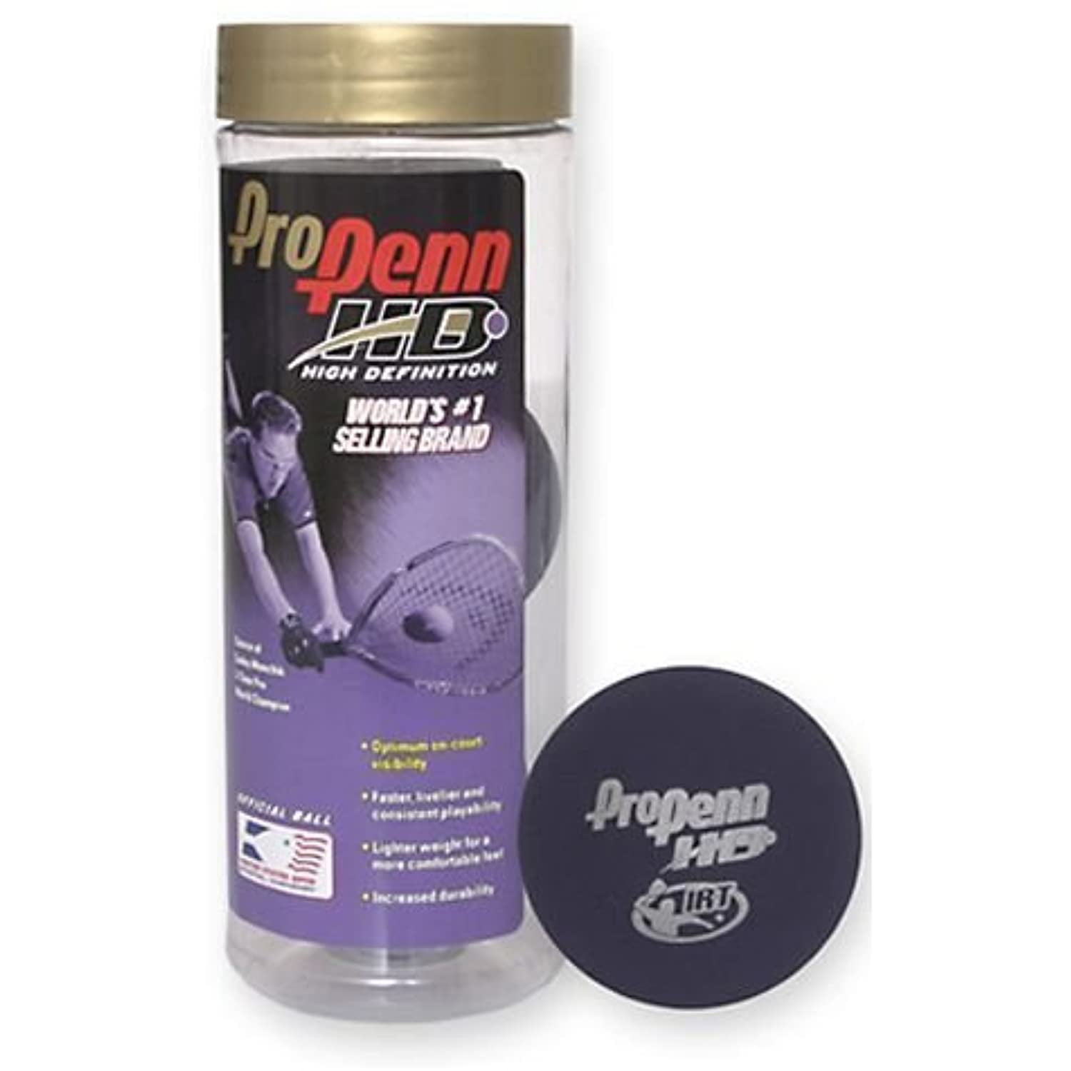 Pro Penn HD Purple Racquetball Balls 3/Can