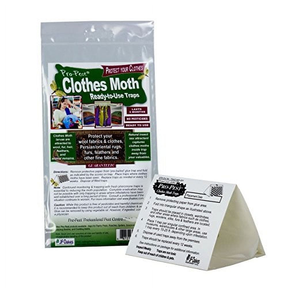 Pro-Pest Clothes Moth Traps - Ready to Use - 1 package of 2 traps