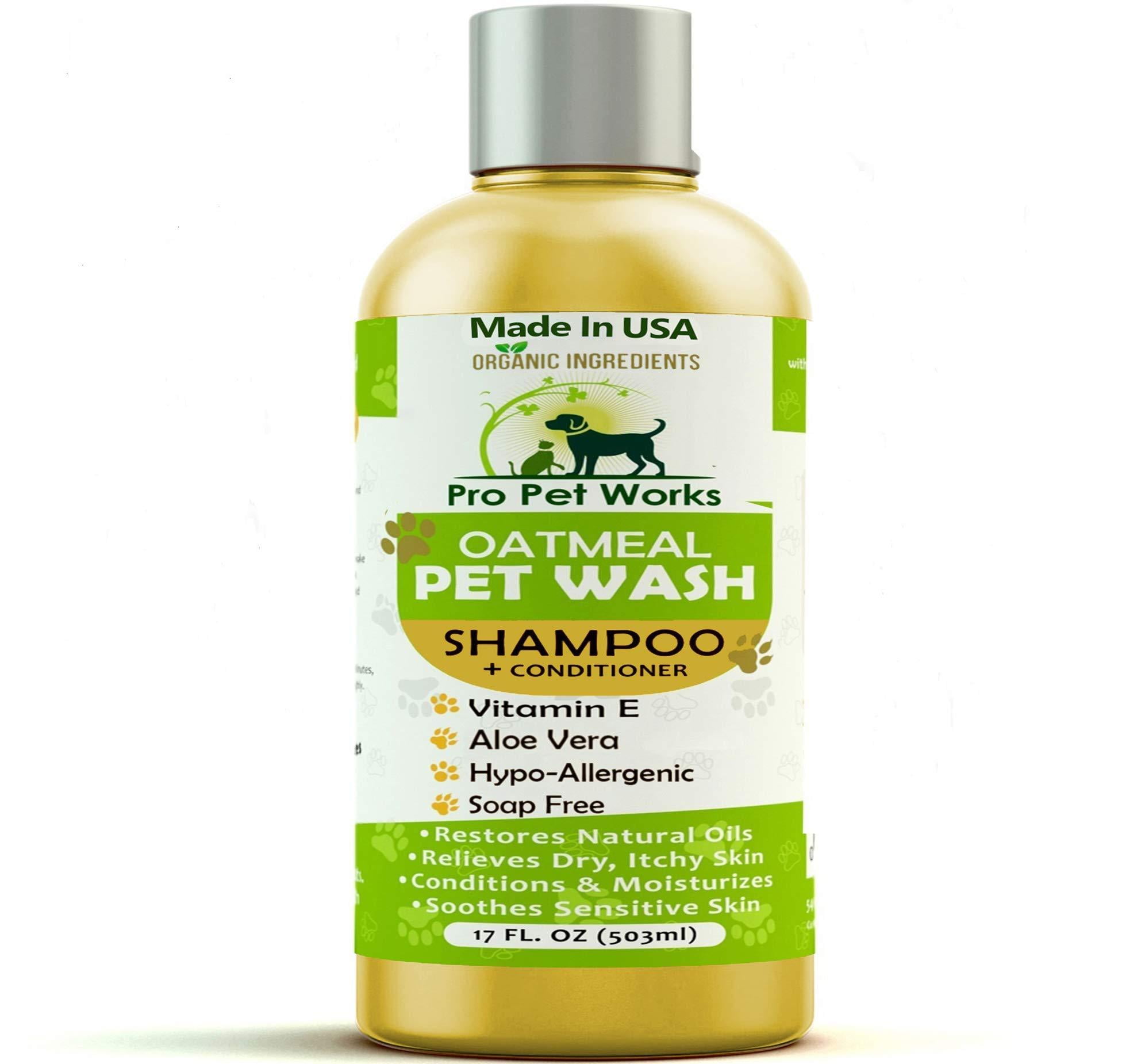 Pro Pet Works Natural Oatmeal Dog Shampoo Conditioner for Dogs and