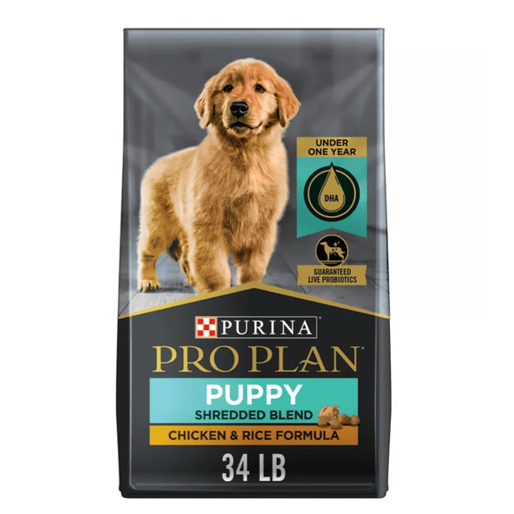 Pro Plan Savor Puppy Chicken and Rice Shredded Blend Recipe Dry Dog Food 34 lb