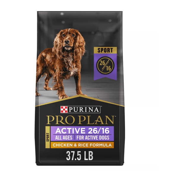 Pro Plan Sport All Life Stages 26/16 Active Chicken and Rice Formula Dry Dog Food 37.5 lb