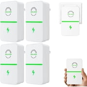 4 Pack Pro Power Saver Energy Saving Device, Electricity Conservation Tool Reduces Energy Costs, Stabilizes Voltage, US Plug 90V-250V, 30KW By EKIDAZB