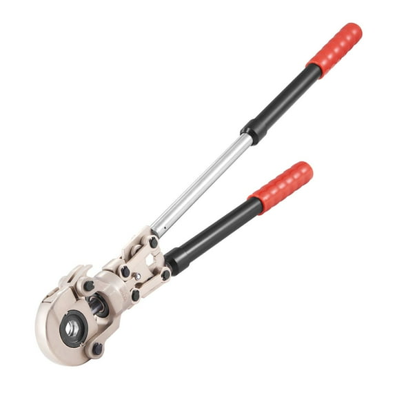 Pro Press Crimping Kit with 1/2" 3/4" 1" Quick Change Jaws 360 Degree Rotatable Crimp Tool Locking Pin Extendable Handle Meets ASTM B88 B75 Standard