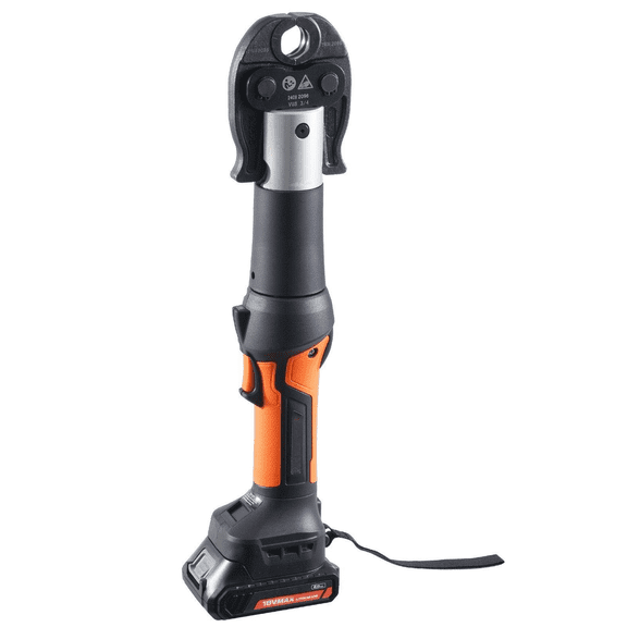 Pro Press Tool Kit - Cordless Electric Pipe Crimper 1/2 3/4 1 Inch - Battery Powered PEX & Copper Crimp Tool with Jaws