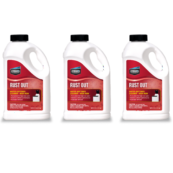 Pro Products RO05B Rust Out Water Softener Cleaner And Iron Remover, 4.75 lb. Bottle, 3 Pack