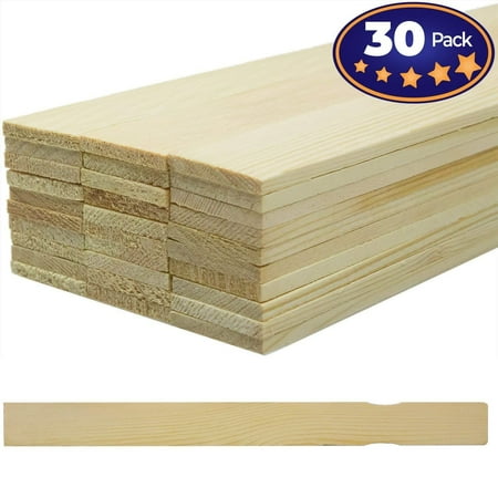 Pro Project Supply 12" Sanded Wood Paint Stir Sticks, 30 Pack
