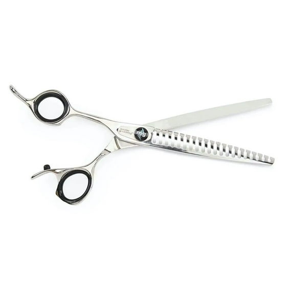 Pro Quality Lefty Reversable Shears Dog Cat Grooming Weightless Left Hand 7 Inch (7 Inch Chunker Shears)