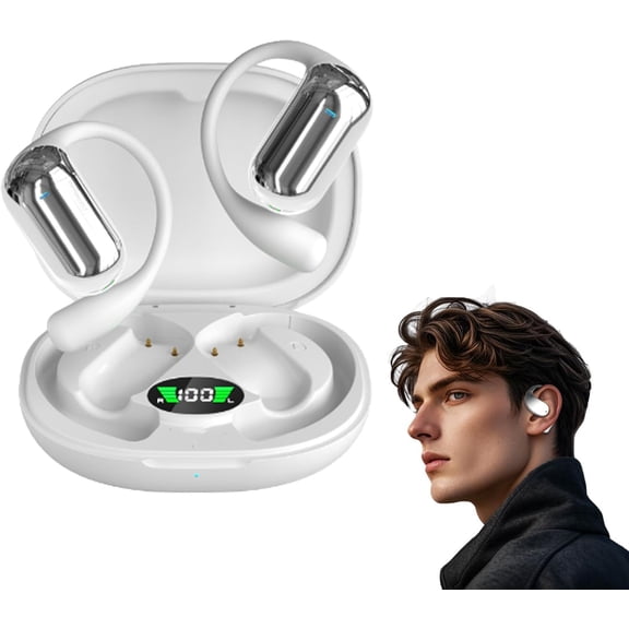 Pro Real-Time AI Translation Earbuds – Wireless Bluetooth Open Ear Earbuds with 144 Language Translation, Natural Voice Interpretation for Travel, Meetings & Conversations