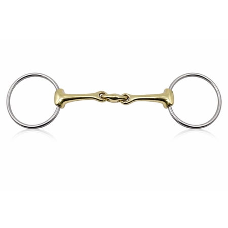 Pro Rider 35558b Loose Ring Snaffle Pinchless Lozenge Dogbone Copper 5" Mouth Horse Bit