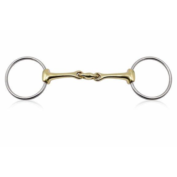 Pro Rider 35558b Loose Ring Snaffle Pinchless Lozenge Dogbone Copper 5" Mouth Horse Bit