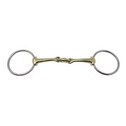 Pro Rider 35558b Loose Ring Snaffle Pinchless Lozenge Dogbone Copper 5" Mouth Horse Bit