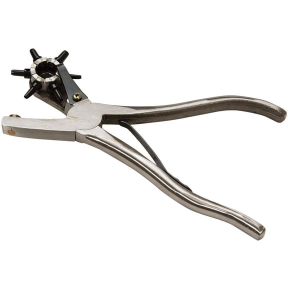 Jeffers Pro Rotary Leather Punch Tool with 6 Interchangeable Punch Tubes, 11/64"3/16" Hole Sizes, Leather Hole Punch for Tack, Saddles, Shoes, Belts, Equestrian, Leathercraft, DIY, Crafting Tool