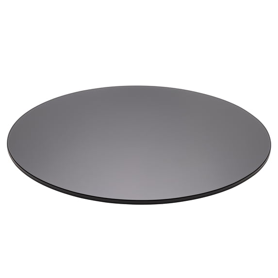 Pro Safe Glass 19" Round Tempered Gray Glass Table Top 3/8" Thick Flat Edge - Gray