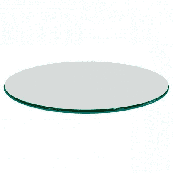 Pro Safe Glass 36" Round Tempered Glass Table Top 1/2" Thick Ogee Edge - Clear