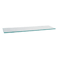 thumbnail image 1 of Pro Safe Glass 8" x 21" Rectangle Tempered Clear Floating Glass Shelf - Glass Only, 1 of 2
