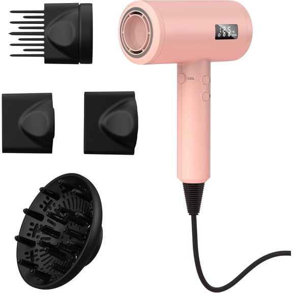 Pro Salon Hair Dryer( tech),2000W Blow Dryer with Diffuser Comb for Women | BLDC Hair Dryer | Brushless  150,000 RPM | Ionic | LED Display | 4  Attachments 110V/ALCI( )