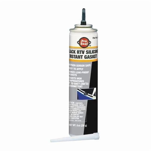 Oil-Resistant RTV Gasket Maker, 8 oz, Black, Temp Range -75 to 500 Degrees F 80049