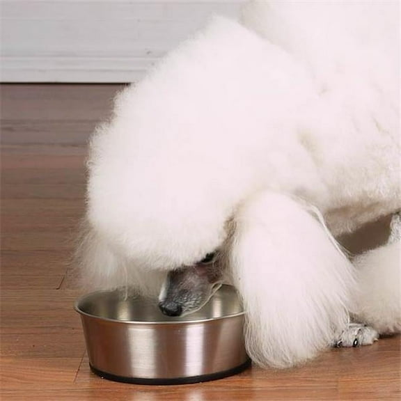Pet Pals ZW880 88 Stainless Steel Bowl with Rubber Base 88oz