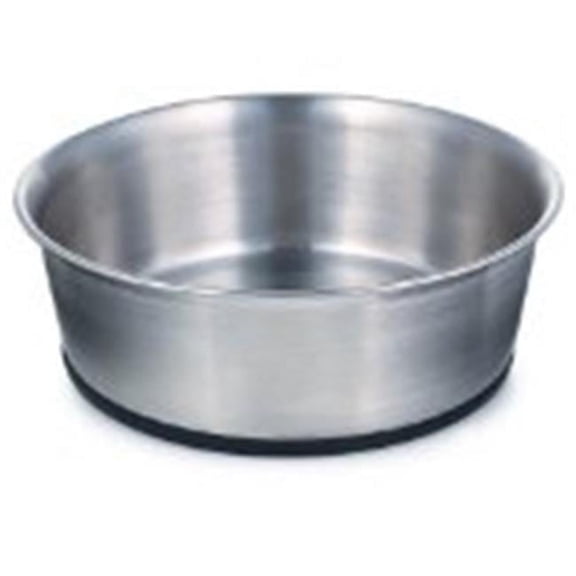 Pro Select Stainless Steel Dog Bowl with Rubber Base Sizes Vary (1 Pack)