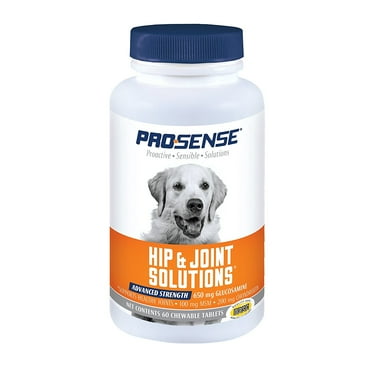 Pro-Sense Hip and Joint Solutions Advanced Strength Glucosamine for Dogs, 60 Tablets