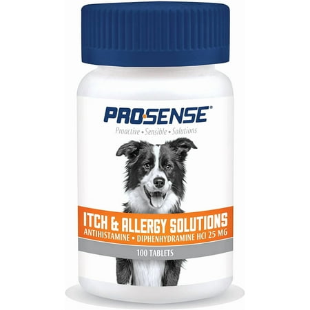 Pro-Sense Itch And Allergy Solutions For Dogs, Antihistamine, 100 count