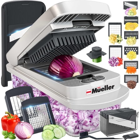 Pro-Series 10-in-1, 8 Blade Vegetable Chopper, Mandoline Slicer, Food Chopper with Container, Fruit Slicer, Kitchen Gadgets & Accessories, Home Essentials