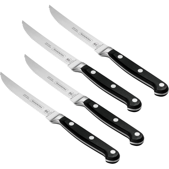 Pro Series 4 Piece Forged 5 Inch Serrated Steak Knife Set