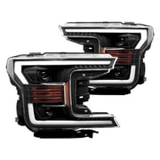 Pro-Series Projector Headlights for 2018-2019 Ford F150, Black