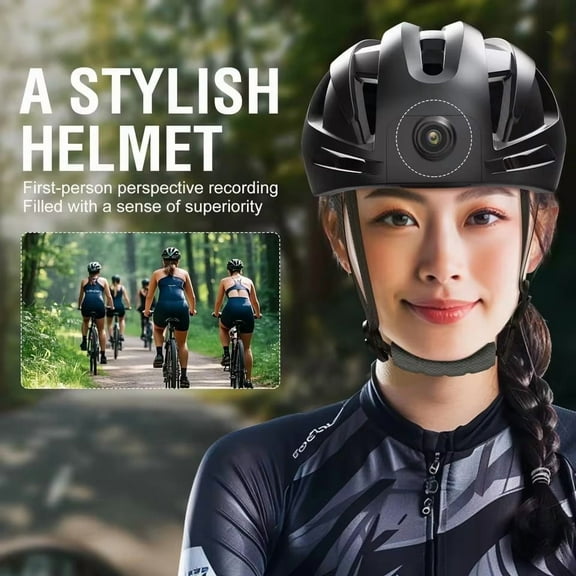 「Pro Series Smart Cycling Helmet with Turn Signals & 1080p HD Camera | Built-in GPS, WiFi/APP Connectivity, Bluetooth 5.0 Music & Calls | Removable 5000mAh Battery for Mountain/Road Biking Safety」