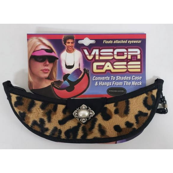 Pro Shade 3-in-1 Sport Visor - Changes From Visor to Eyewear Case in Seconds! (Leopard Print Fur)