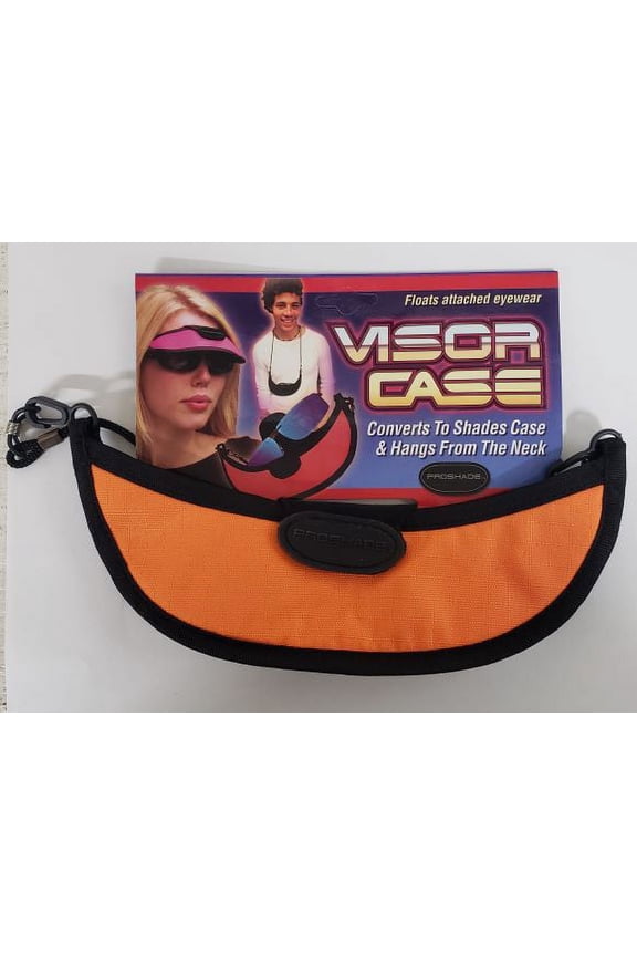 Pro Shade 3-in-1 Sport Visor - Changes From Visor to Eyewear Case in Seconds! (Neon Orange)