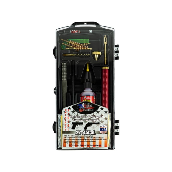 Pro-Shot Pistol Cleaning Kit Black Coated Rod 22 to 45 Caliber