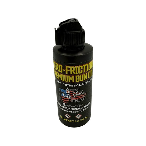 Pro-Shot Zero Friction Premium Synthetic Gun Oil Lubricant 2 oz Liquid