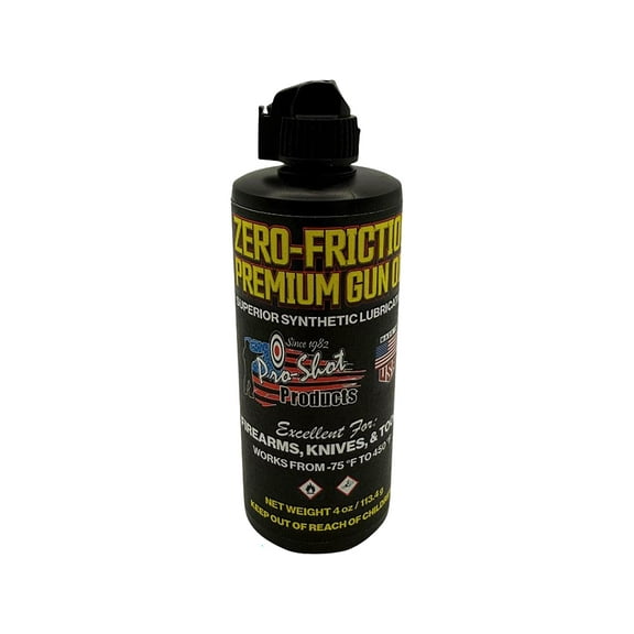 Pro-Shot Zero Friction Premium Synthetic Gun Oil Lubricant 4 oz Liquid