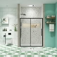 Pro Shower Sliding Shower Door - 50-54”W x 72”H Tempered Glass - Matte ...