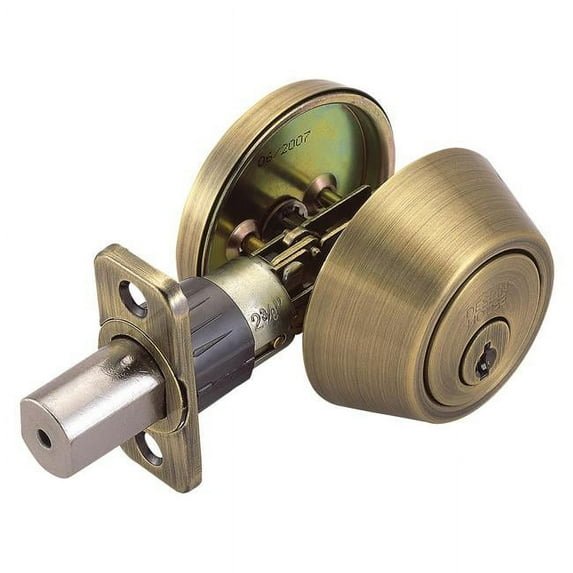 Pro Single Cylinder Deadbolt, Antique Brass