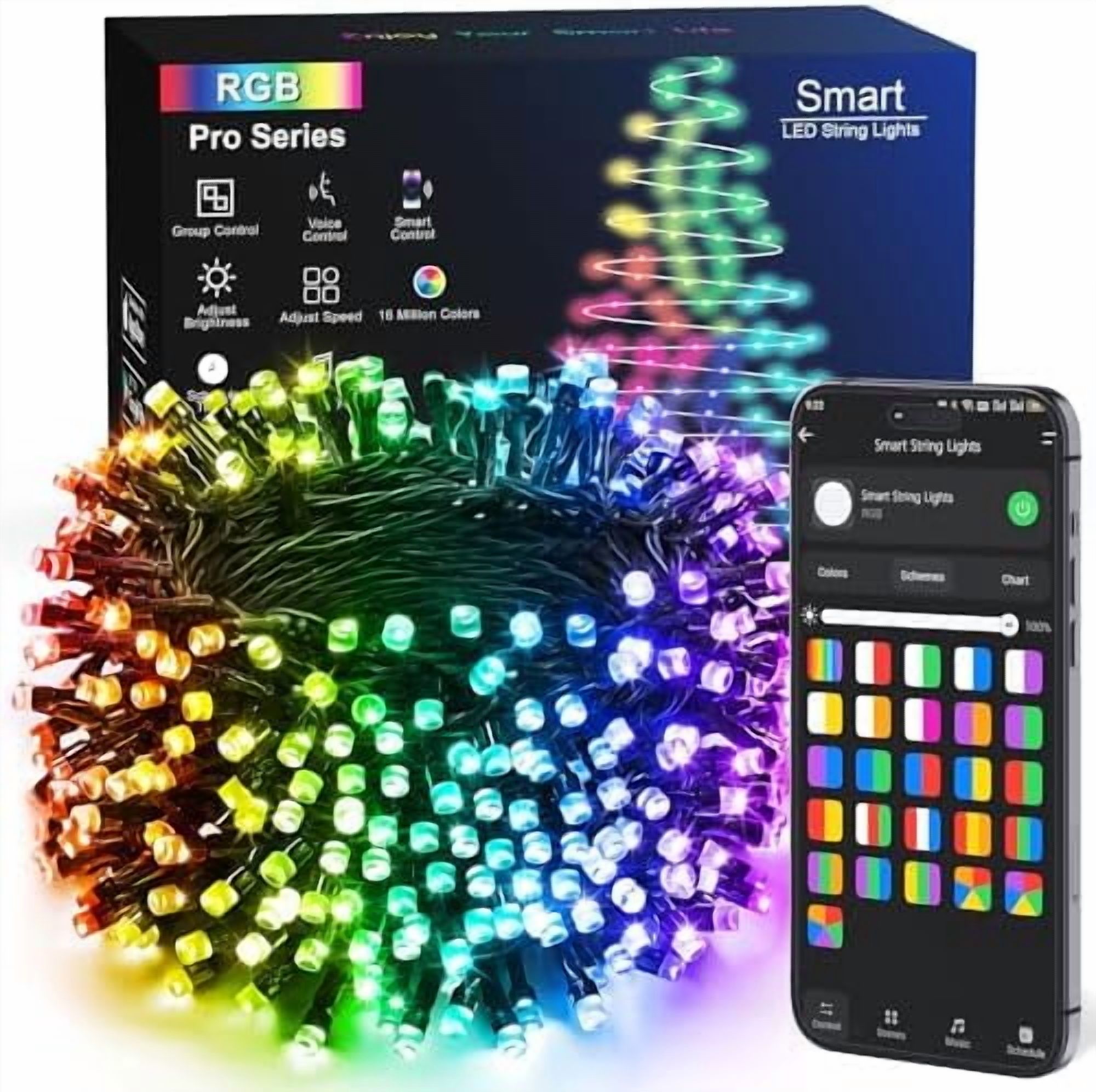 Pro Smart Christmas Lights, 66ft 200 LED WiFi Christmas Tree Lights ...